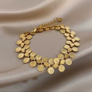 18k gold plated stainless steel bracelet